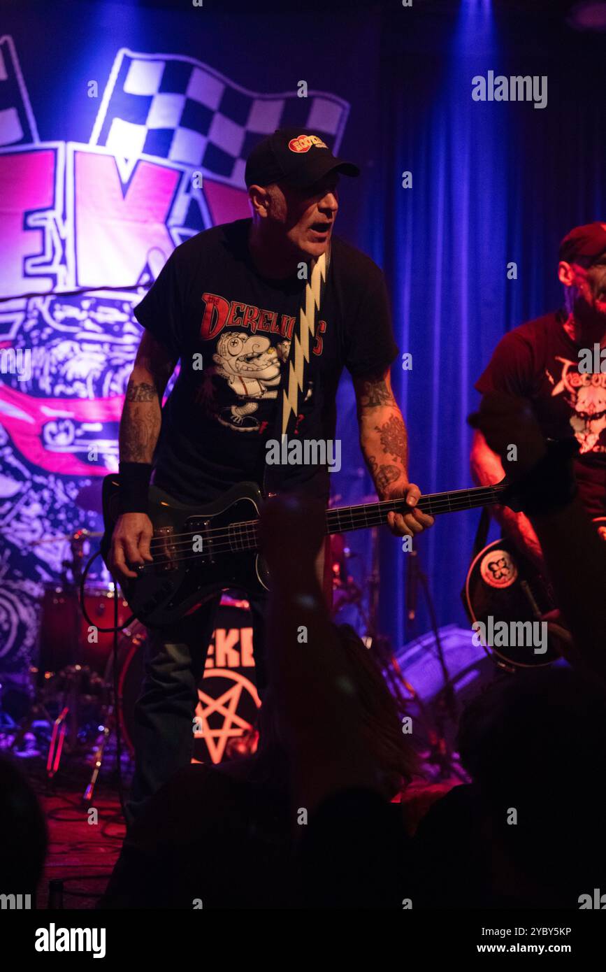 Zeke, le groupe de punk hardcore américain, se produisant à Berlin au Runners Rosk&Motor Club. Banque D'Images