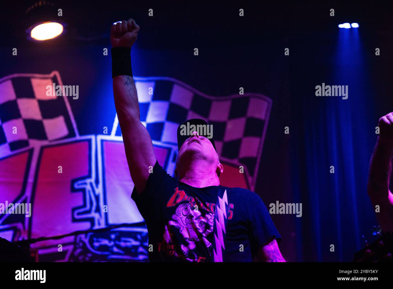 Zeke, le groupe de punk hardcore américain, se produisant à Berlin au Runners Rosk&Motor Club. Banque D'Images