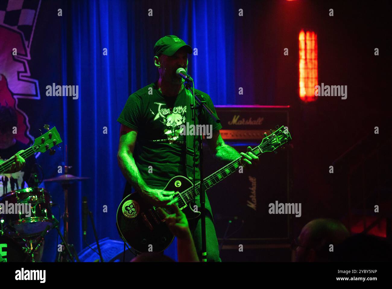 Zeke, le groupe de punk hardcore américain, se produisant à Berlin au Runners Rosk&Motor Club. Banque D'Images