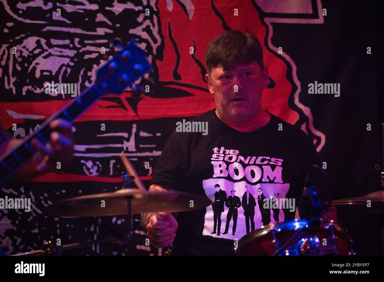 Zeke, le groupe de punk hardcore américain, se produisant à Berlin au Runners Rosk&Motor Club. Banque D'Images