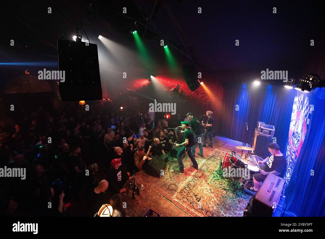 Zeke, le groupe de punk hardcore américain, se produisant à Berlin au Runners Rosk&Motor Club. Banque D'Images