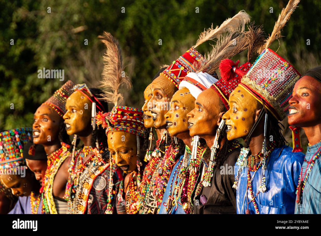 Gerewol de la tribu wodaabe au Tchad Banque D'Images