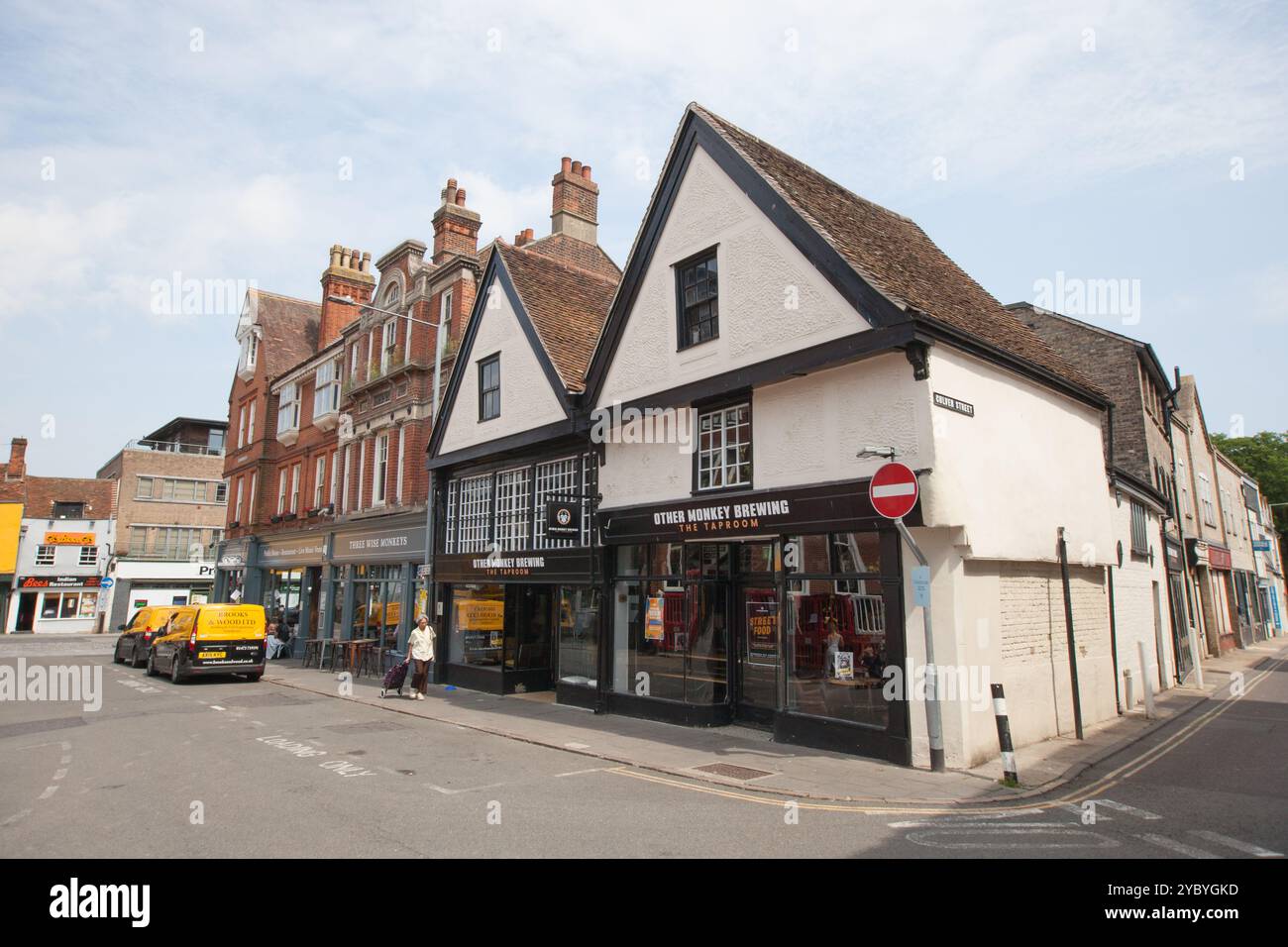 Vues de St Nicholas Street à Colchester, Essex au Royaume-Uni Banque D'Images