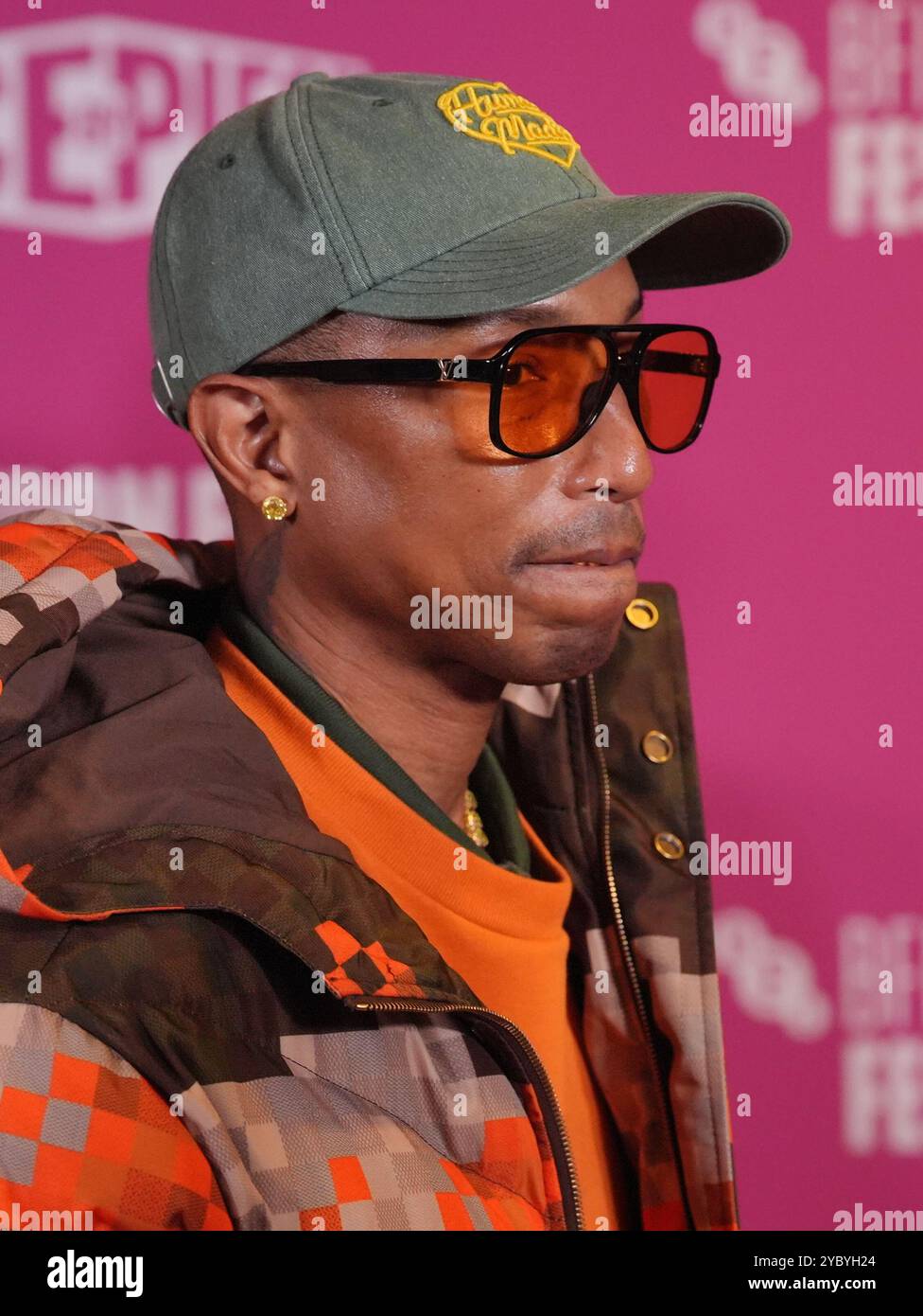 Pharrell Williams assiste à la projection du gala de clôture du BFI London film Festival pièce par pièce au Royal Festival Hall, Southbank Centre à Londres. Date de la photo : dimanche 20 octobre 2024. Banque D'Images