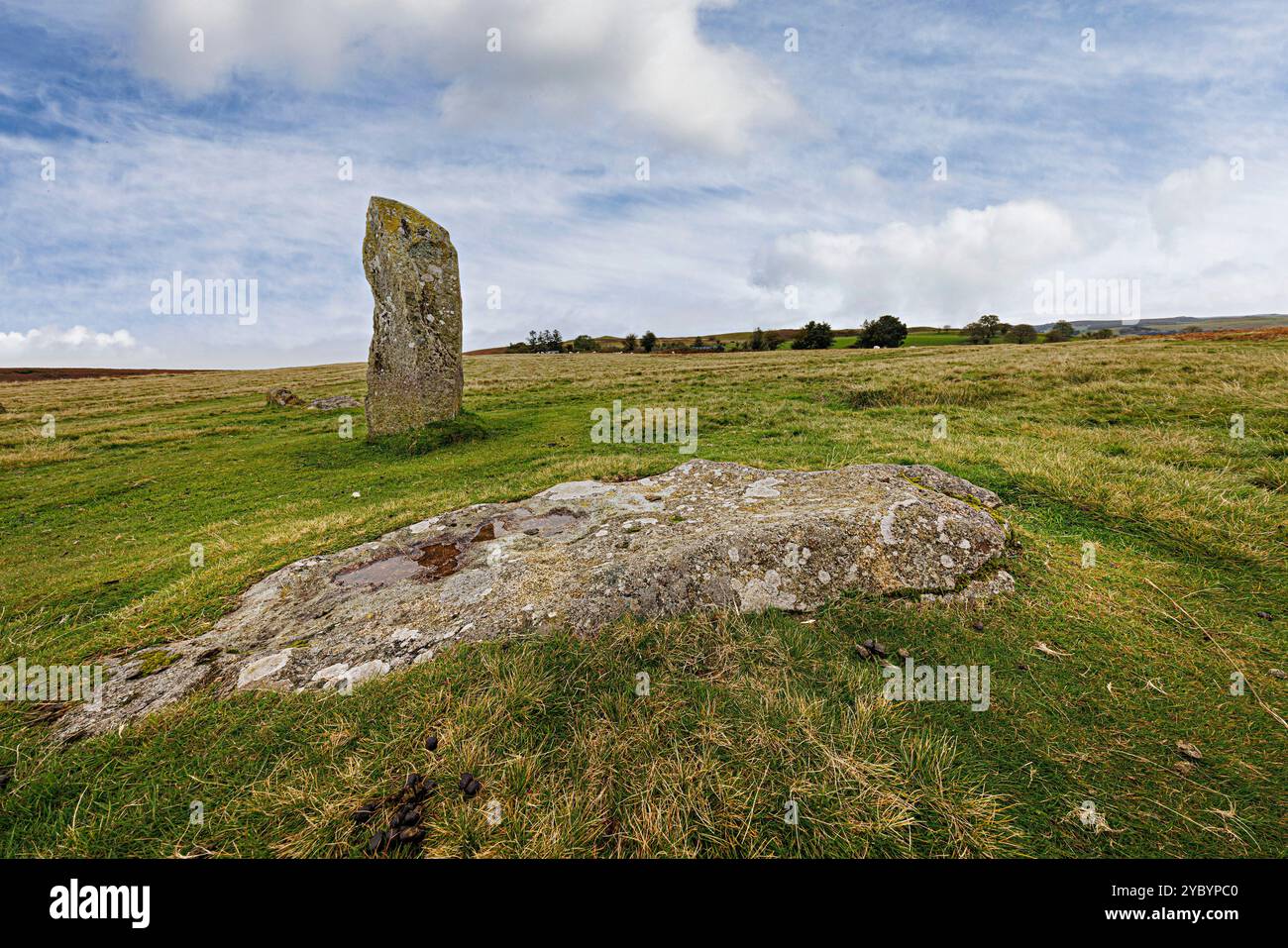 Mitchell's Fold Stone Circle, Bronze Age, Stapeley Hill, Shropshire, Royaume-Uni Banque D'Images