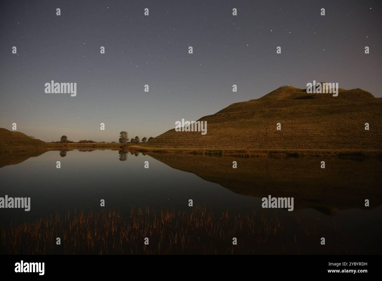 Comète C/2023 A3 (Tsuchinshan-ATLAS), le ciel de Cramlington, Northumberlandia, Northumberland, Royaume-Uni, 19 octobre, 2024, crédit : DEW/Alamy Live News Banque D'Images