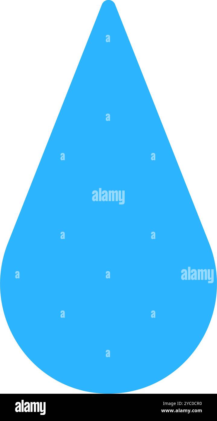 Icônes de gouttes d'eau. Forme de gouttelette bleue isolée sur fond blanc. Aqua potable, humidité, purification, soif, pictogramme de temps pluvieux. Illustration vectorielle plate. Illustration de Vecteur