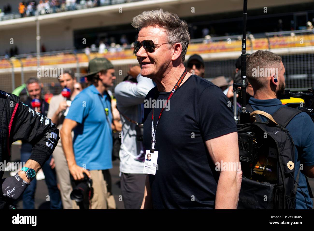 Austin, États-Unis. 20 octobre 2024. Gordon Ramsey est vu sur la grille pour le Grand Prix de formule 1 des États-Unis sur le circuit des Amériques à Austin, au Texas, le dimanche 20 octobre 2024. Photo de Greg Nash/UPI crédit : UPI/Alamy Live News Banque D'Images
