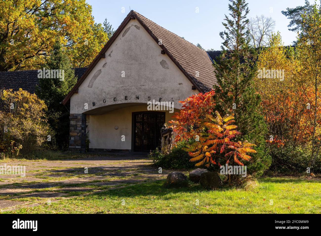 Lanke Allemagne 2024 : le Waldhof sur Bogensee est l'ancienne résidence de campagne du ministre de la propagande nazi Joseph Goebbels. Banque D'Images