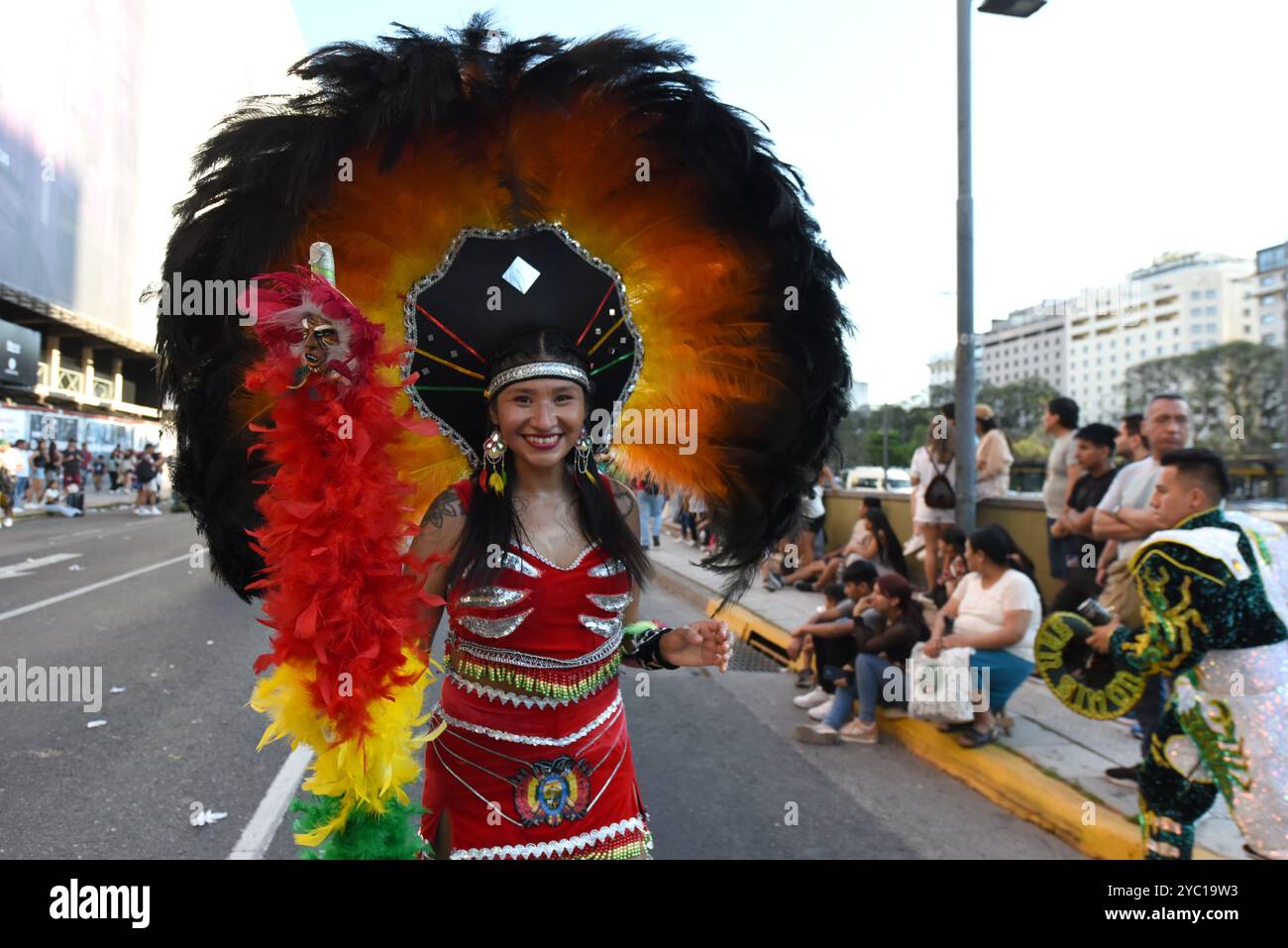 Célébration de la communauté bolivienne à Buenos Aires, Argentine Banque D'Images