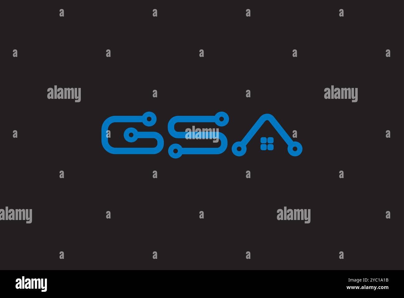 Attelage typographie futuriste logo design vecteur de marque d'entreprise idées créatives éditables Illustration de Vecteur