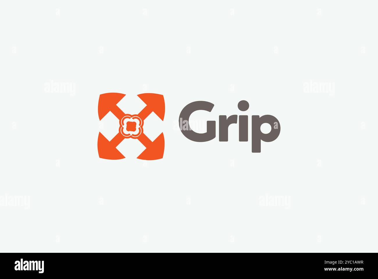 Grip sont des idées créatives de marque d'entreprise de vecteur de conception de logo de direction modifiables Illustration de Vecteur