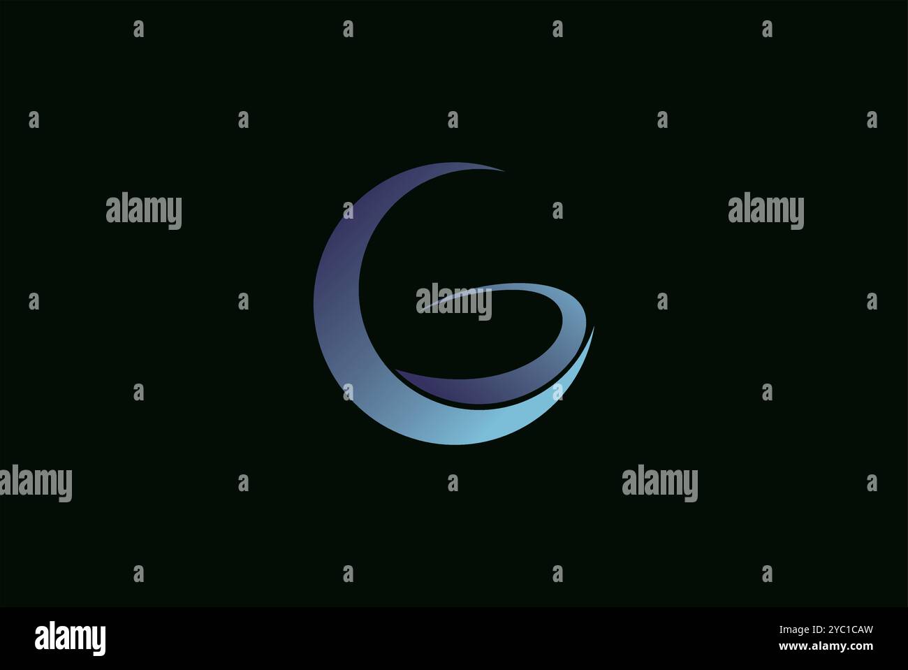 Lettre abstraite g logo design vecteur de marque d'entreprise idées créatives éditables Illustration de Vecteur