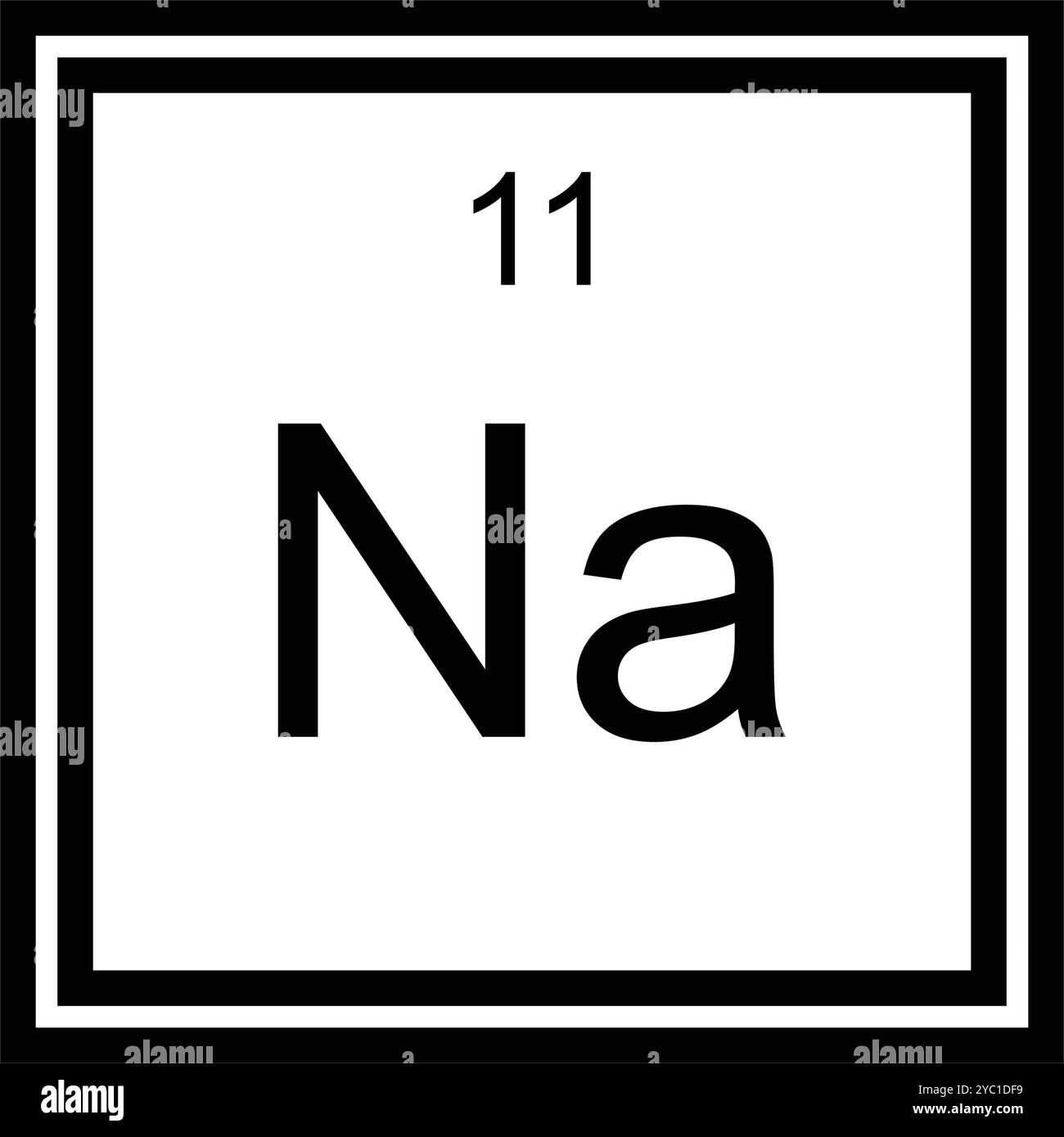 icône éléments chimiques de la conception de l'illustration du sodium du tableau périodique Illustration de Vecteur