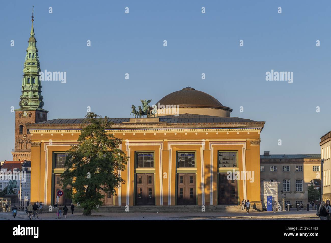 Musée Thorvaldsen, lumière du soir, Copenhague, Danemark, Europe Banque D'Images