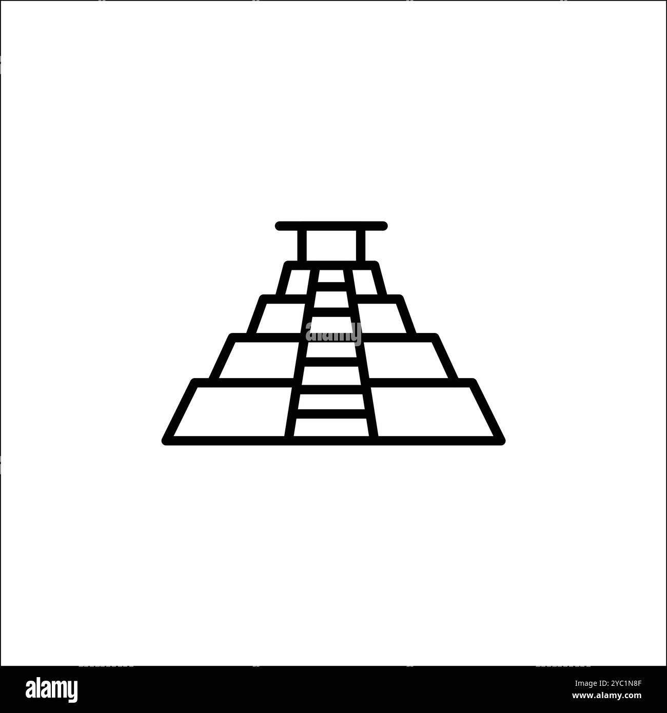 Icône pyramide maya Illustration de Vecteur