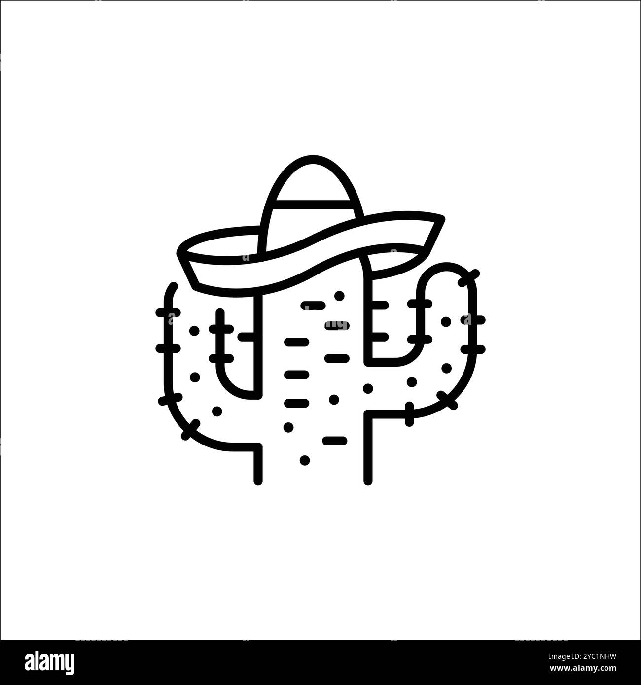 Icône de cactus du désert Illustration de Vecteur