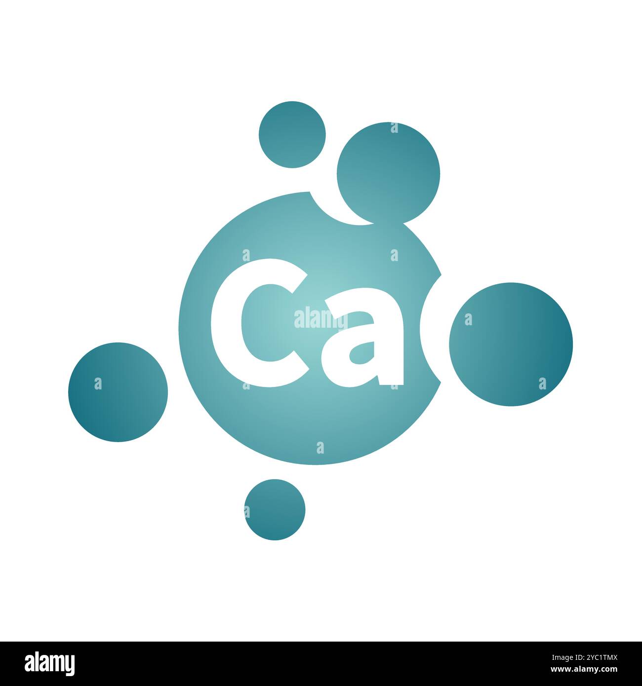 Icône de vecteur de pilule ou de capsule de calcium. Symbole de goutte ou de goutte de supplément CA. Illustration de Vecteur