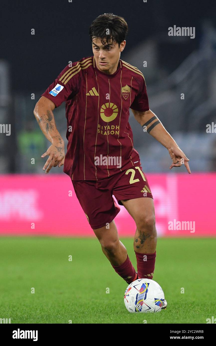 Rome, Latium. 20 octobre 2024. Paulo Dybala de L'AS Roma lors du match de Serie A entre Roma et Inter au stade olympique, Italie, le 20 octobre 2024. Crédit crédit : massimo insabato/Alamy Live News Banque D'Images