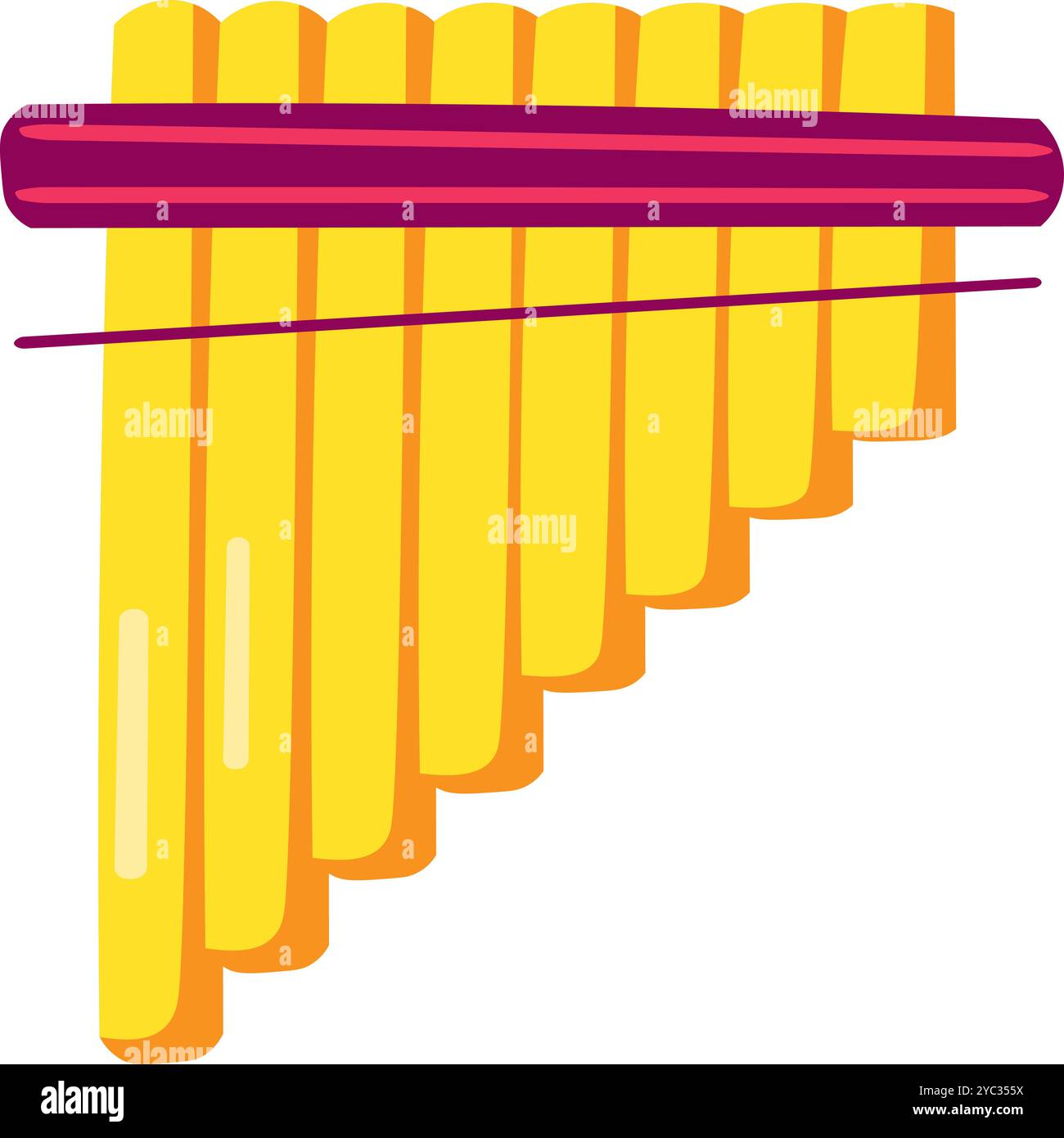 Une illustration vectorielle vibrante de carillon de percussion de fête dans un style de dessin animé joyeux. Un festival de musique animé ou une célébration avec une atmosphère joyeuse. Musique Illustration de Vecteur