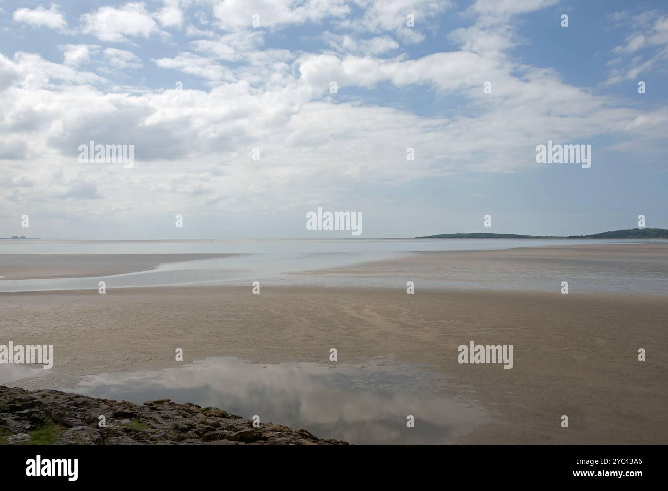 L'estuaire de la rivière Kent vue Arnside et Morecambe Bay Westmorland et Furness England Banque D'Images