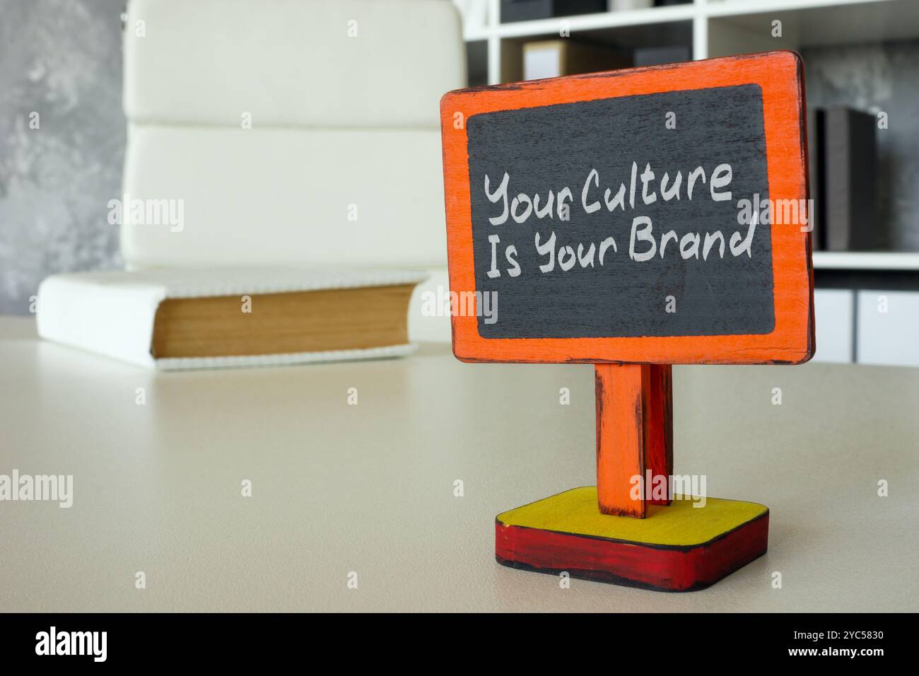 Signez avec la phrase votre culture est votre marque. Banque D'Images