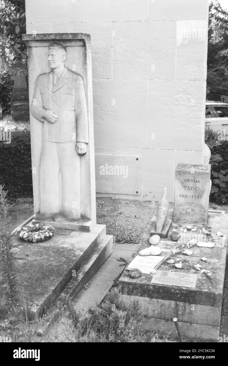 Tombe de Gerda Taro au cimetière du Père-Lachaise, Paris Banque D'Images