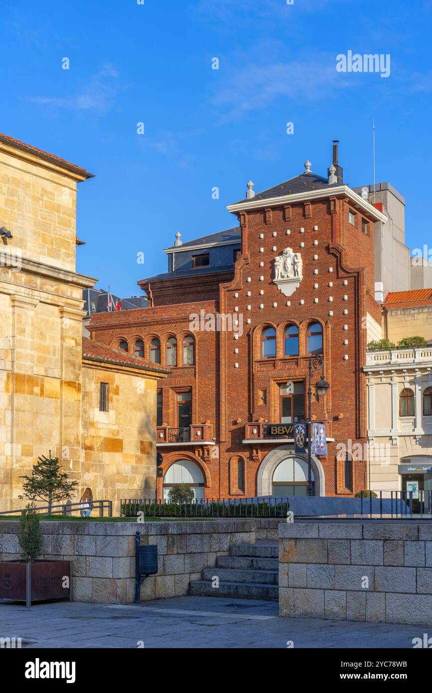 Banco de Espana, León, Castille-et-León, Espagne, León, Castille-et-León, Espagne Banque D'Images