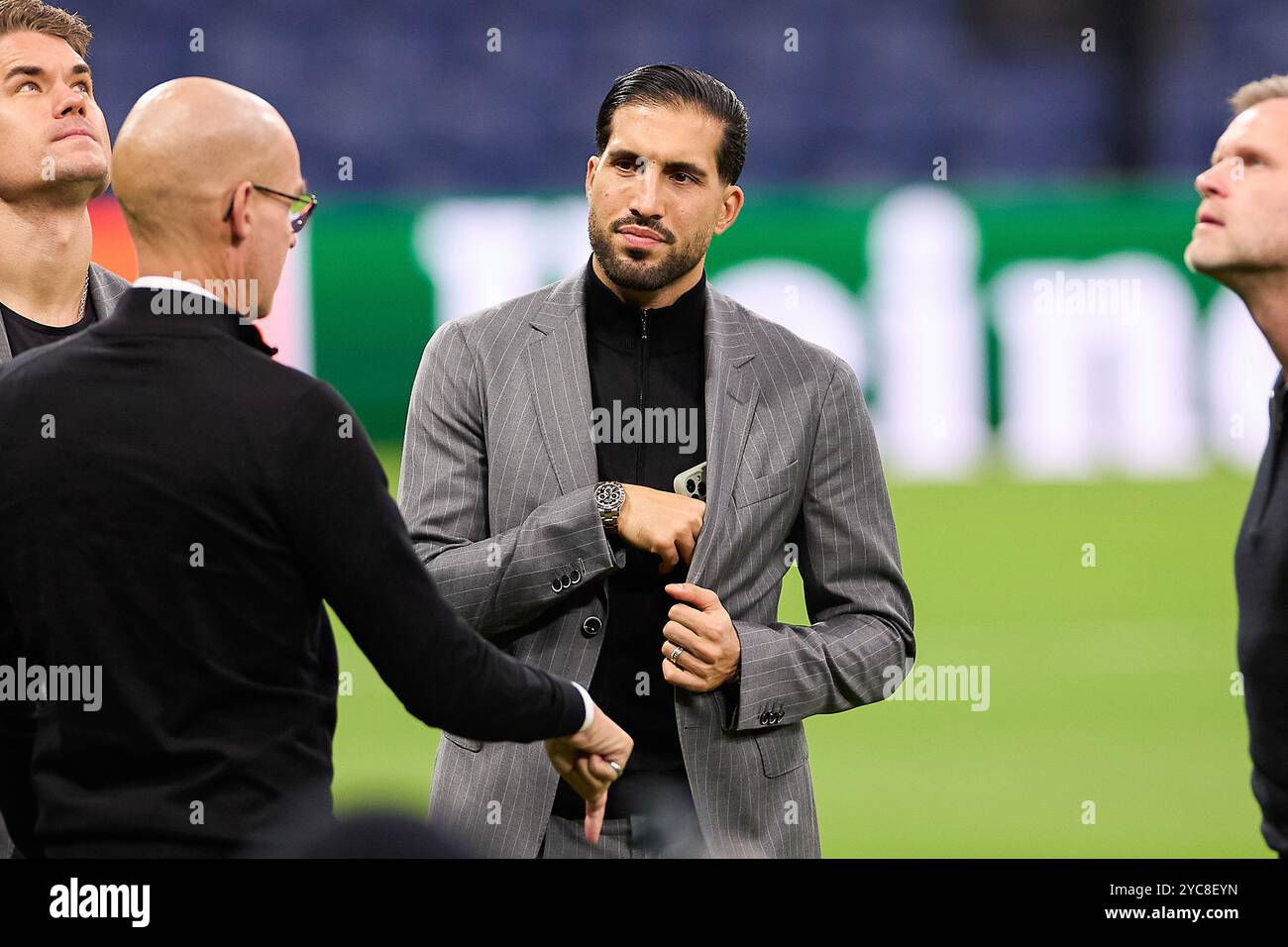 Madrid, Espagne. 21 octobre 2024. Emre Can du Borussia Dortmund à la marche du terrain avant leur match de football de la semaine 3 de l'UEFA Champions League 2024/2025 contre le Real Madrid CF au stade Santiago Bernabeu. (Photo de Federico Titone/SOPA images/SIPA USA) crédit : SIPA USA/Alamy Live News Banque D'Images