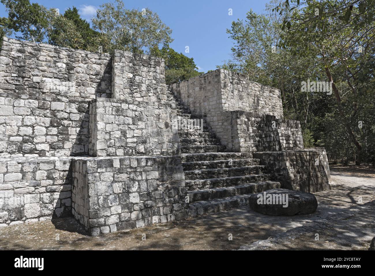 Les ruines de l'ancienne ville maya de calakmul, campeche, Mexique, Amérique centrale Banque D'Images