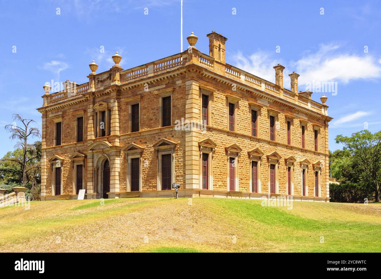 Martindale Hall est un manoir de style géorgien dans la Clare Valley, Mintaro, Australie méridionale, Océanie Banque D'Images