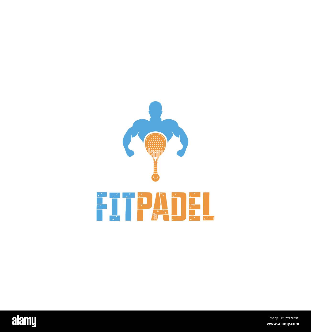 Logo sport avec paddle Fit Illustration de Vecteur