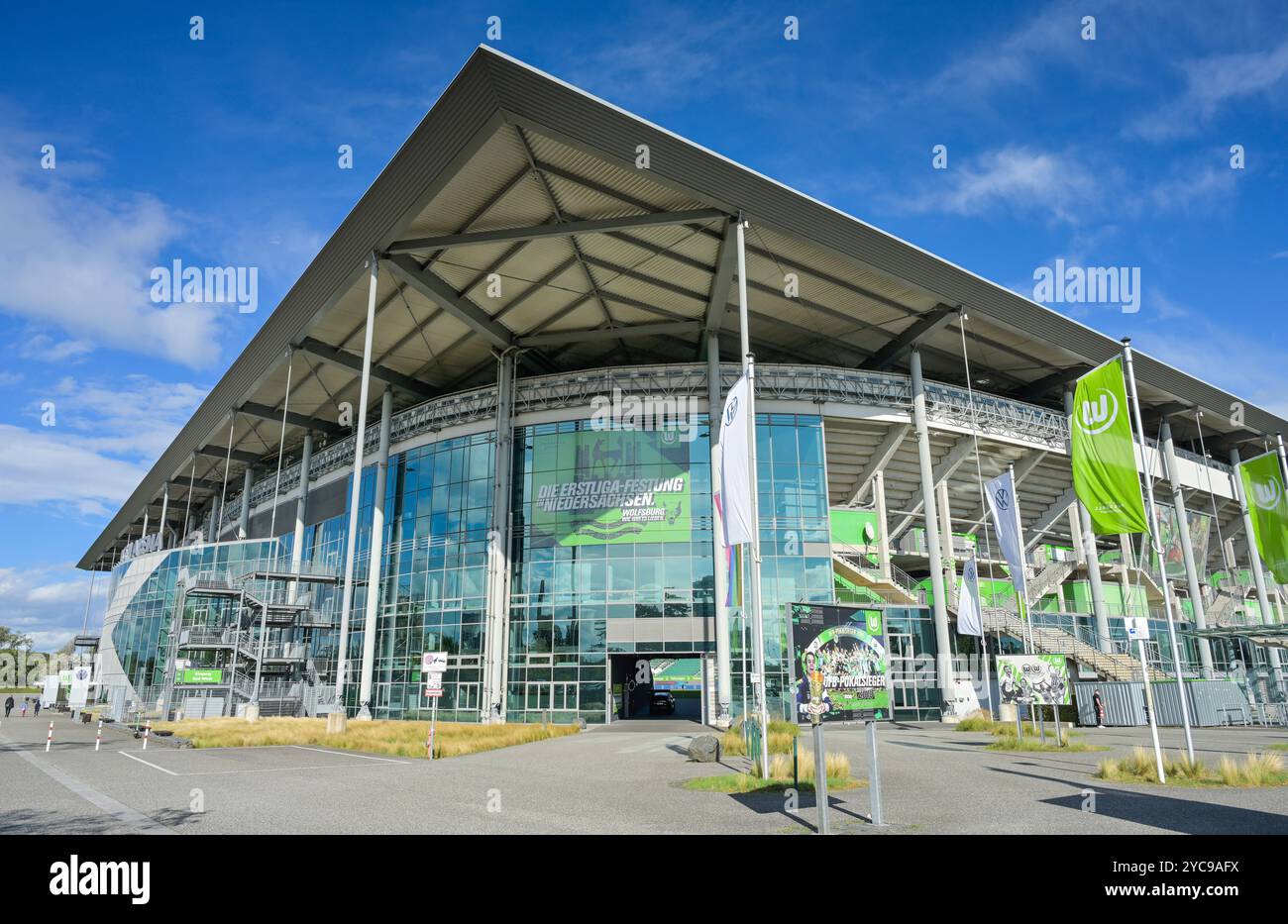 Stade de football Volkswagen Arena de VfL Wolfsburg, Wolfsburg, basse-Saxe, Allemagne, Fussballstadion Volkswagen Arena des VfL Wolfsburg, basse-Saxe, Allemagne Banque D'Images