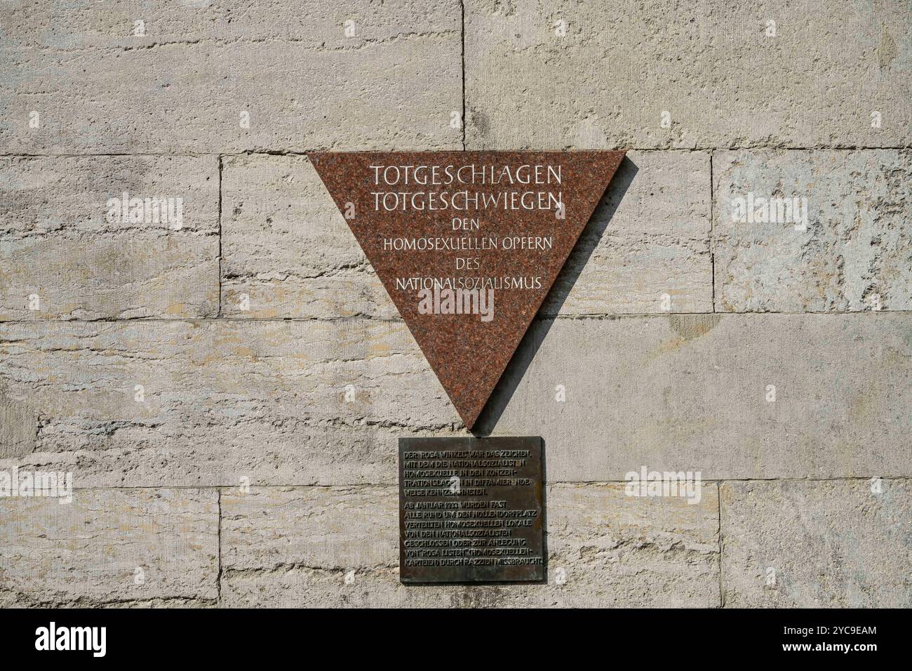 Mémorial aux victimes homosexuelles du national-socialisme, Nollendorfplatz, Schöneberg, Tempelhof-Schöneberg, Berlin, Allemagne, Denkmal den homosexuelle Banque D'Images