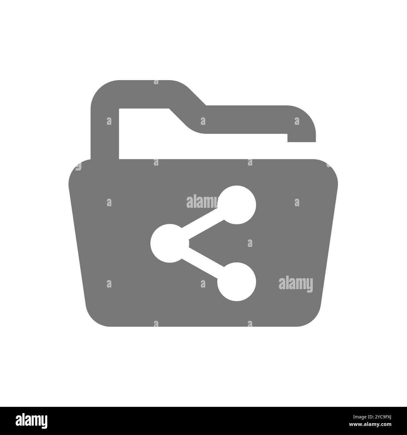 Dossier de fichiers informatiques avec symbole de partage. Icône vectorielle de partage. Illustration de Vecteur