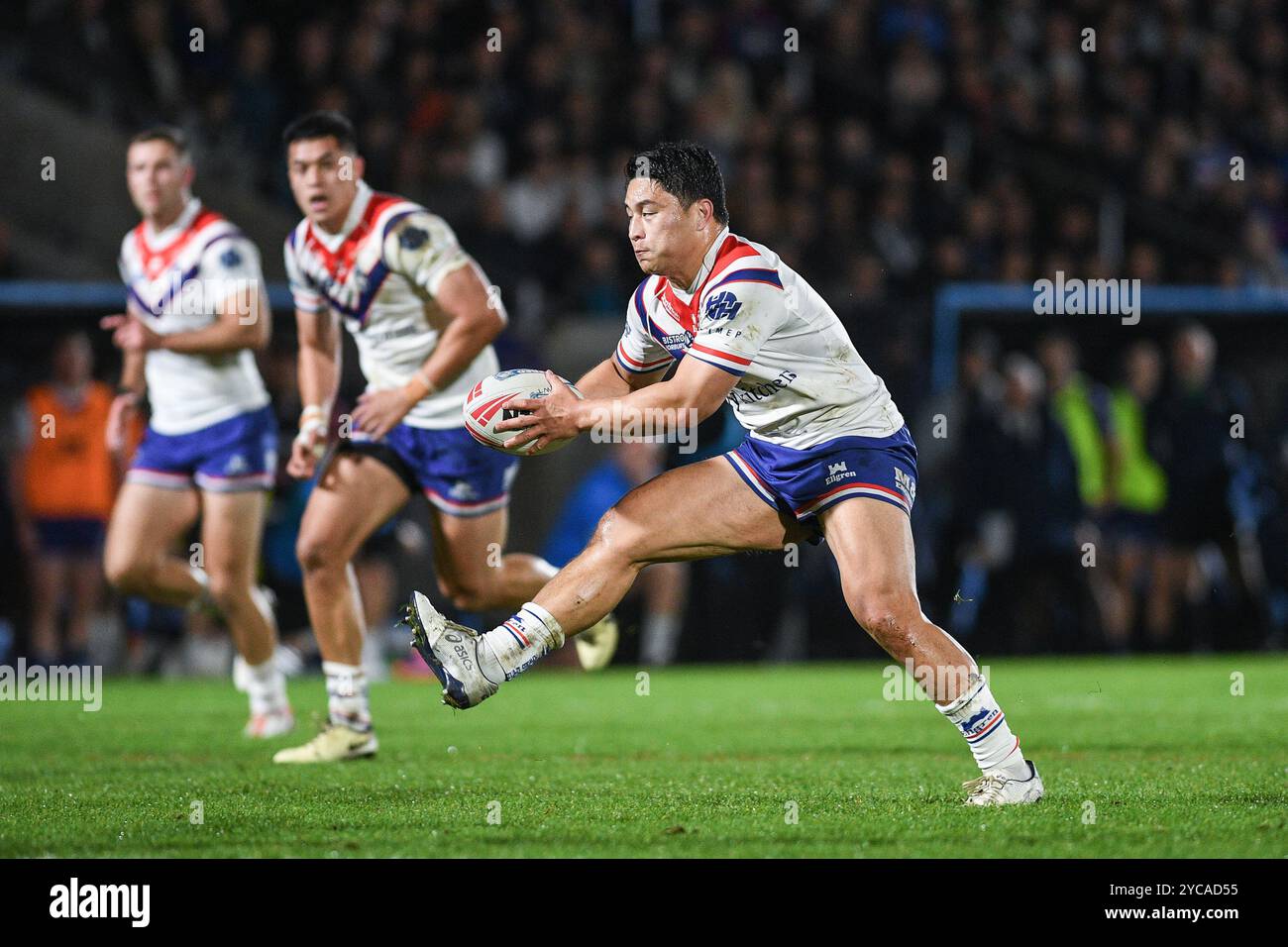 Wakefield, Angleterre - 19 octobre 2024 - Mason Lino de Wakefield Trinity en action. Rugby League, Betfred Championship Grand final, Wakefield Trinity vs Toulouse Olympique au DIY Kitchens Stadium, Wakefield, UK Dean Williams Banque D'Images