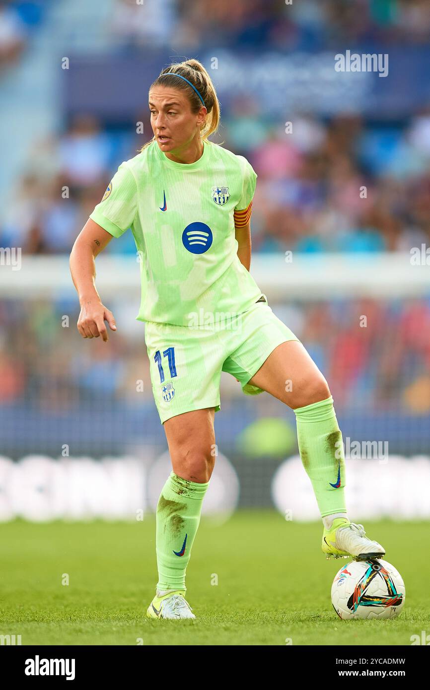 VALENCE, ESPAGNE - 20 OCTOBRE : Alexia Putellas du FC Barcelone contrôle le ballon lors du match entre Levante UD Women et FC Barcelona Women, Corr Banque D'Images