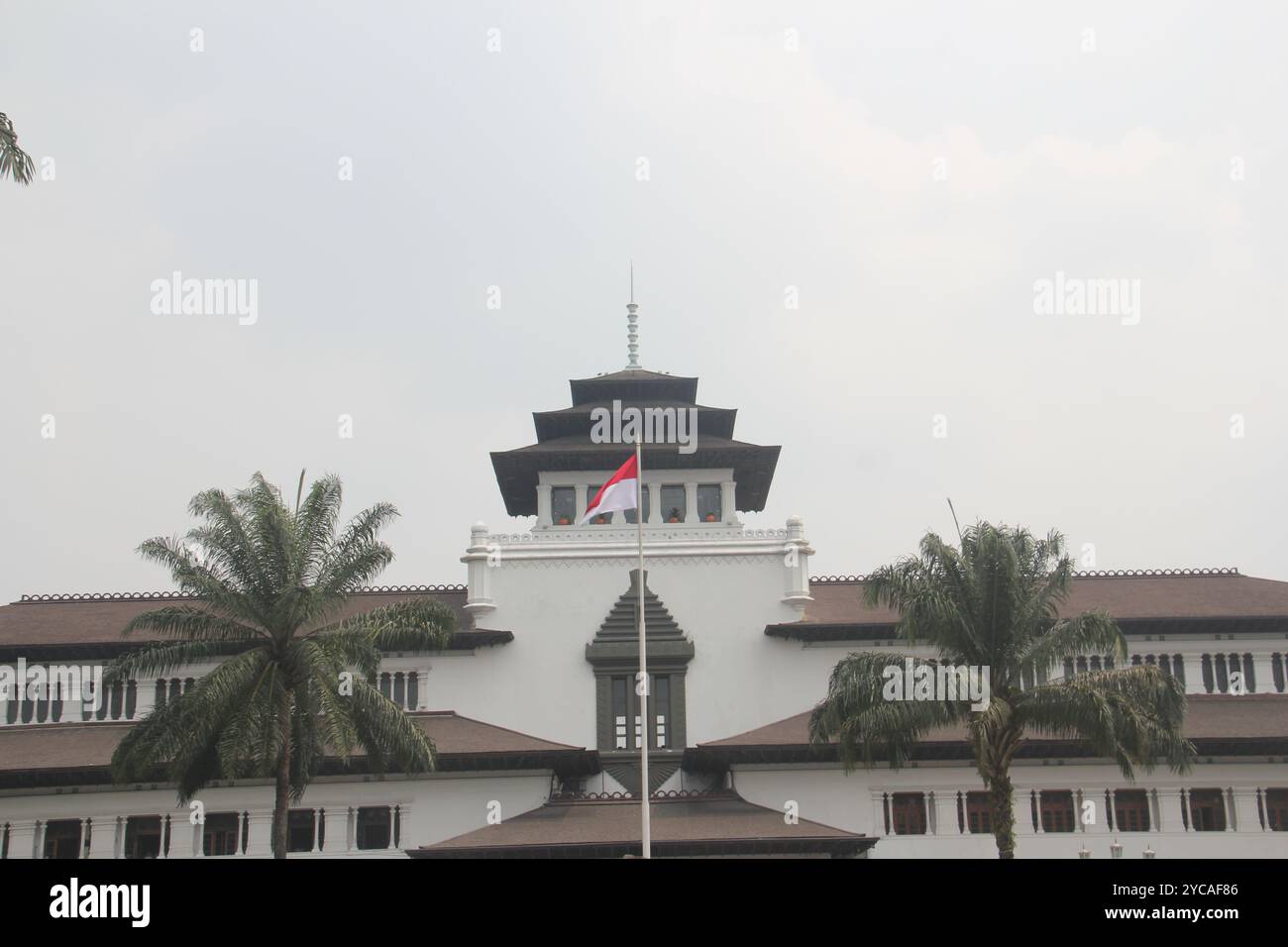 Gedung Sate, un héritage de l'ère des Indes orientales néerlandaises à Bandung, Banque D'Images