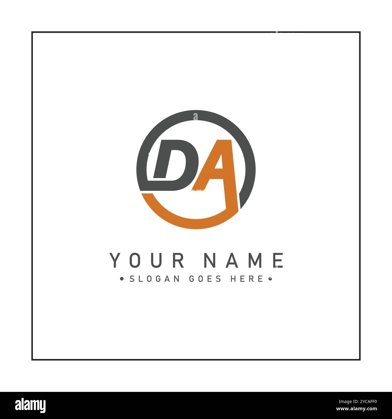 Modèle vectoriel pour lettre initiale DA logo - élégant monogramme logo pour Alphabet d et A. Illustration de Vecteur