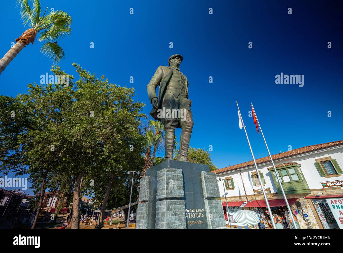 Side, Turquie - 08.06.2024 : Monument à Mustafa Kemal Ataturk. Banque D'Images