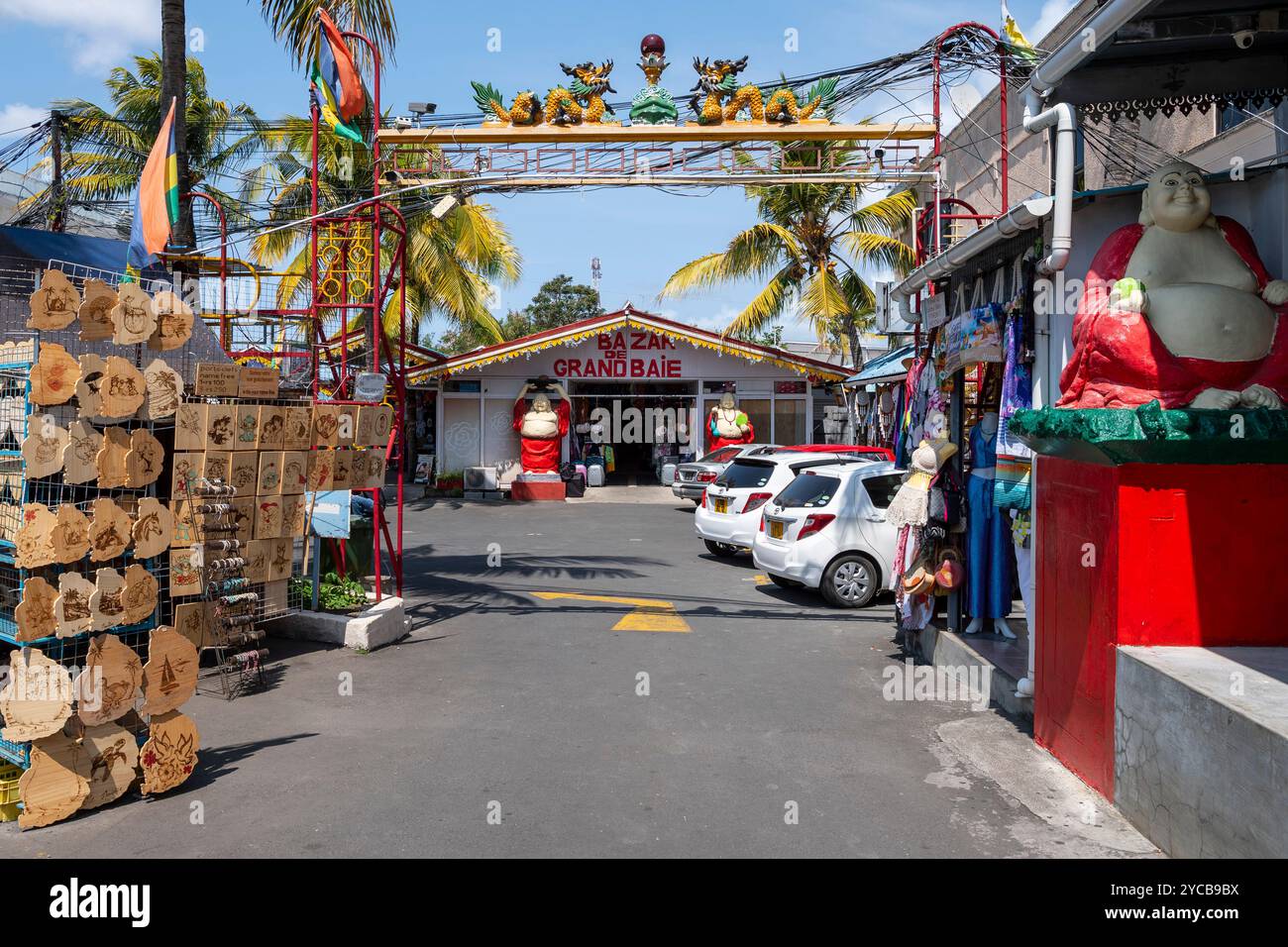 bazar, souvenir, Grand Baie, Océan Indien, île, Maurice, Afrique, Bazar, souvenir, Indischer Ozean, Insel, Afrika Banque D'Images