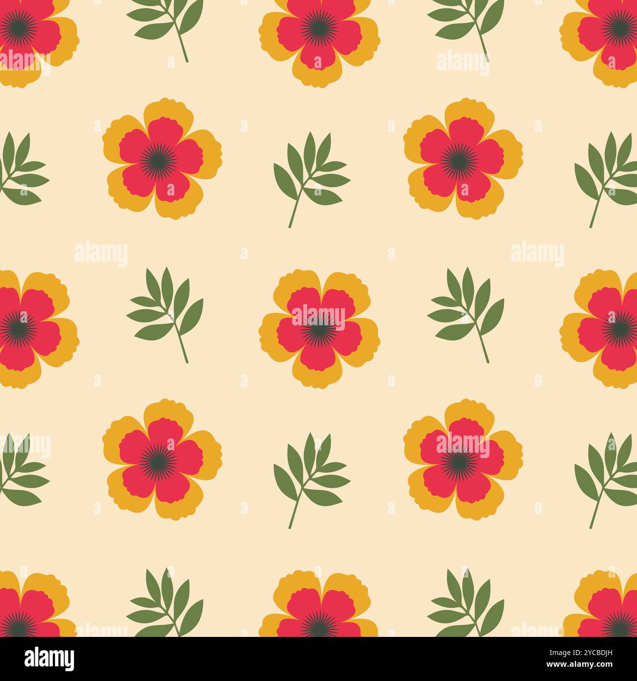 Motif vectoriel sans couture floral pour la conception de tissu, textile et papier peint. Illustration de Vecteur