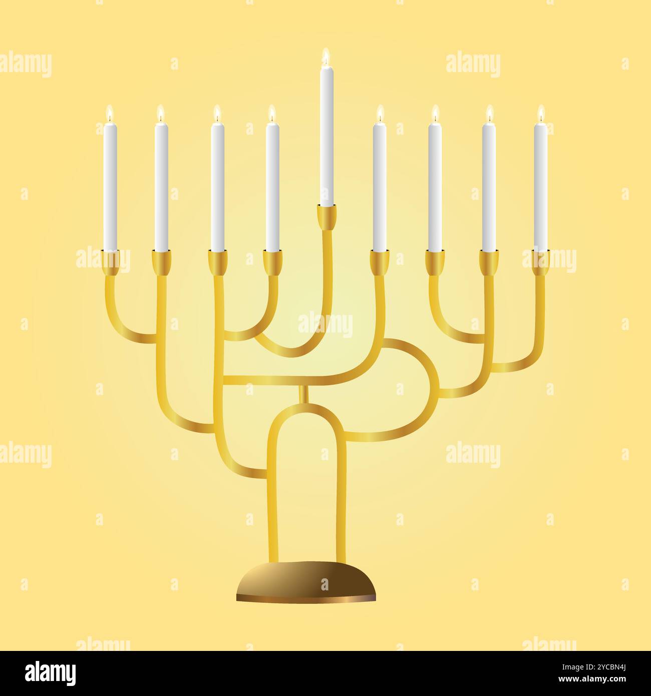 vecteur hanukkah menorah. religion juive symbole traditionnel de la fête hanuka. Célébration hanukah, icône vectorielle simple de porte-bougie. bougie de table lss Illustration de Vecteur