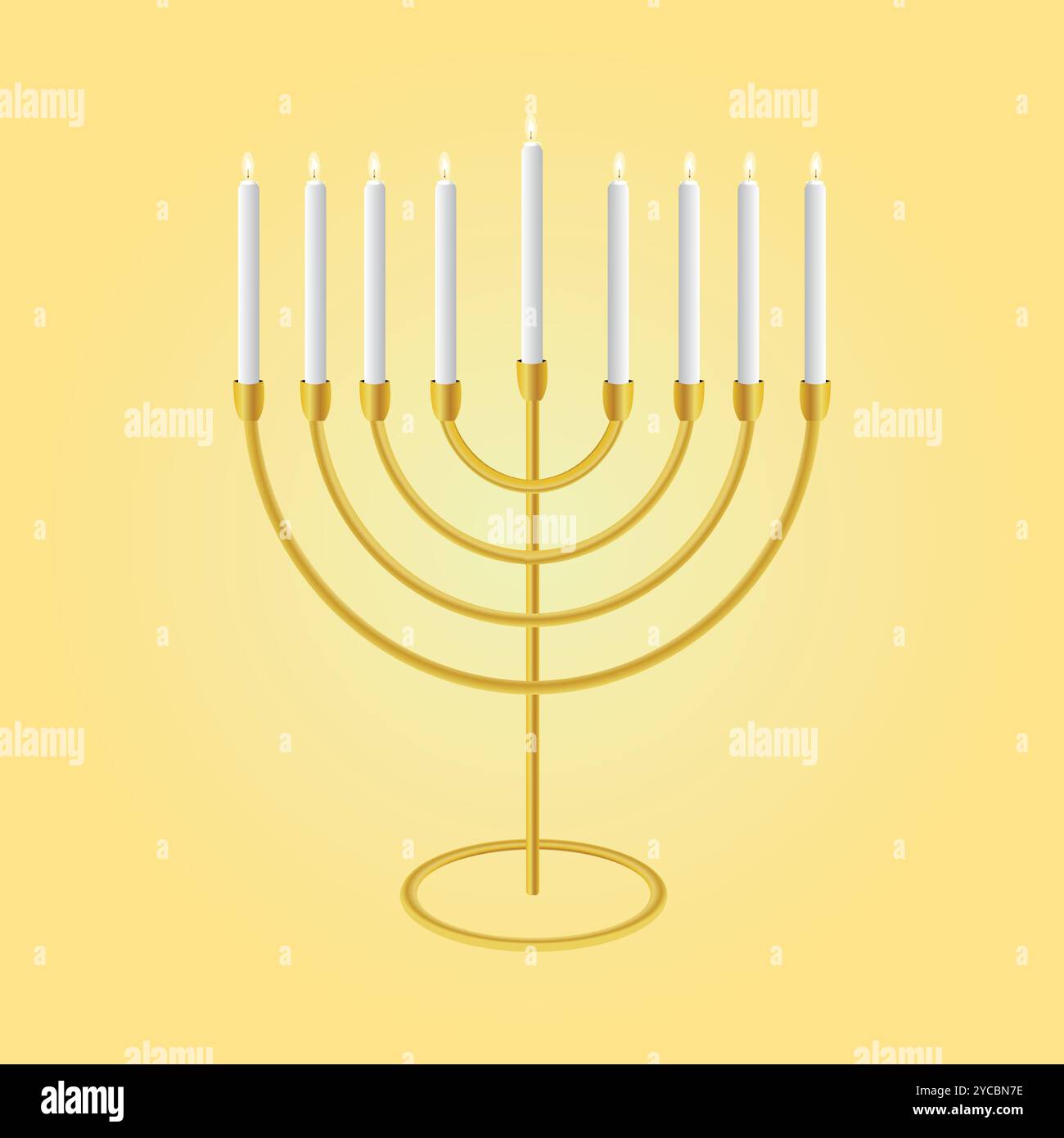 vecteur hanukkah menorah. religion juive symbole traditionnel de la fête hanuka. Célébration hanukah, icône vectorielle simple de porte-bougie. bougie de table lss Illustration de Vecteur