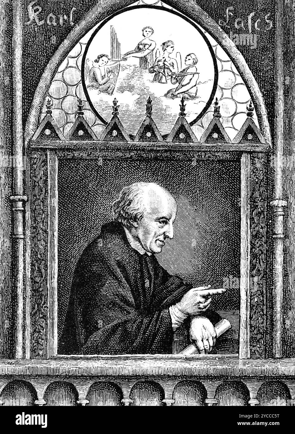 Carl Friedrich Christian Fasch (Zerbst 1736-1800 Vienne), compositeur et claveciniste allemand de l'époque romantique, illustration historique 1892 Banque D'Images