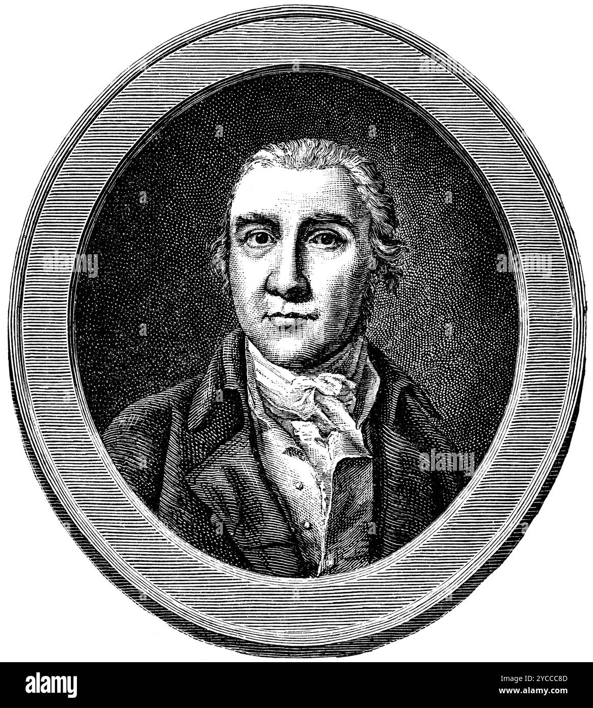 Carl Friedrich Zelter (Berlin 1758-1832 Berlin) compositeur allemand de l'époque romantique, autodidacte musical, illustration historique 1892 Banque D'Images