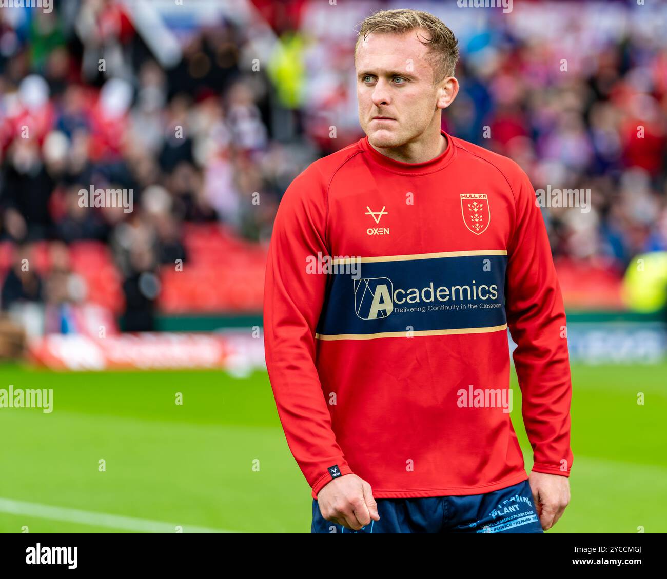 Manchester, Royaume-Uni. 12 octobre 2024. Betfred Superleague Grand final : Hull Kingston Rovers vs Wigan Warriors. Jez Litten de Hull KR. Crédit Paul Whitehurst/PBW Media/Alamy Live News Banque D'Images