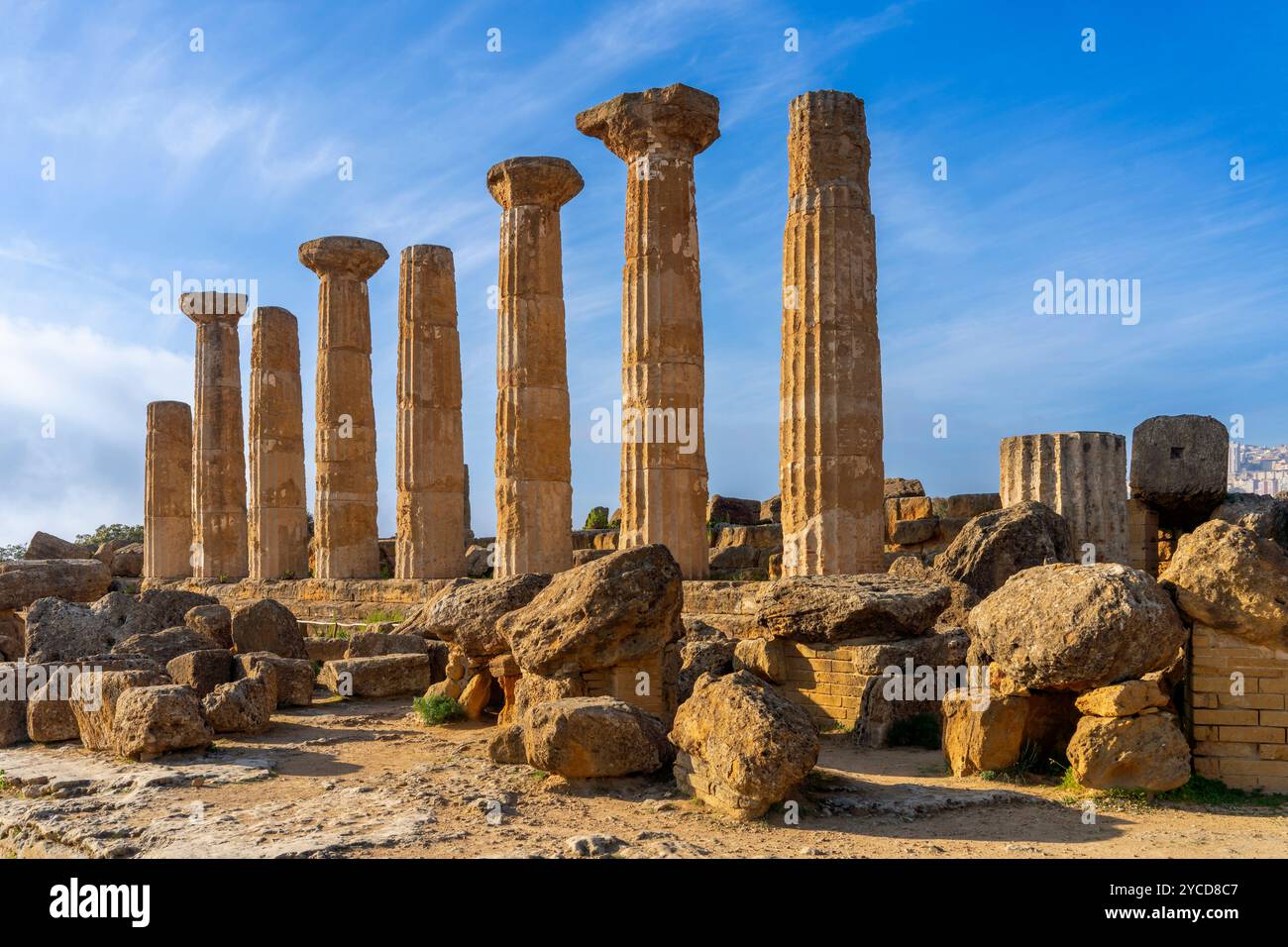 Vallée des Temples, Agrigente, Sicile, Italie Banque D'Images