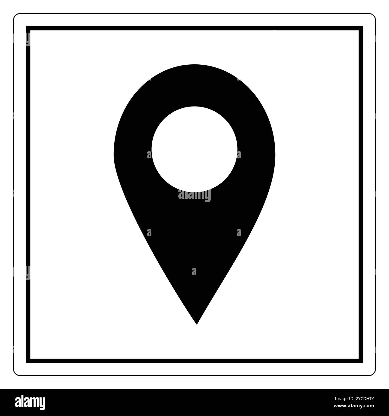 Une icône de marqueur de position noir simple définie sur un fond blanc. Ce design minimaliste est parfait pour la navigation, les applications de voyage et les visuels liés aux cartes. Illustration de Vecteur Une icône de marqueur de position noir simple définie sur un fond blanc. Ce design minimaliste est parfait pour la navigation, les applications de voyage et les visuels liés aux cartes. Illustration de Vecteur