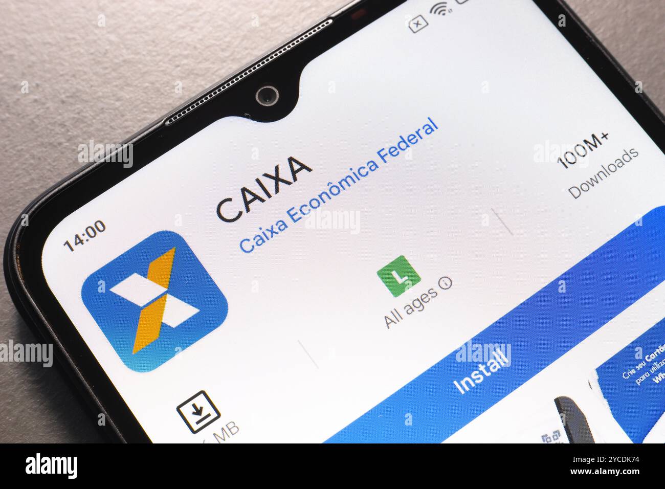 22 octobre 2024, Brésil. Dans cette illustration photo, le logo de l'application Caixa Econômica Federal est affiché sur l'écran d'un smartphone Banque D'Images